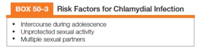 <strong>The community health nurse is asked to develop a STI educational program to target at-risk people in the community. After reviewing the risk factors for chlamydial infections, for what population should the nurse target the information in the educational plan?  </strong> A) males at the adult senior center B) groups of teenagers from the local high school C) married couples attending Lamaze classes D) children from the local 4H Club <div style=padding-top: 35px> 