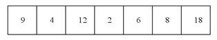 For the questions below, assume values is an int array that is currently filled to capacity, with the following values:    -What is the value of values.length? A)  0 B)  5 C)  6 D)  7 E)  18