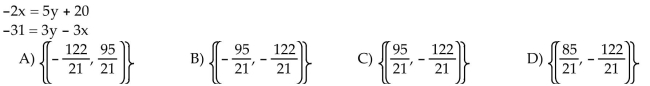 Solve the system by substitution.