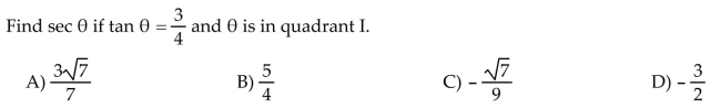 Use the fundamental identities to find the value of the trigonometric function.  <div style=padding-top: 35px> 