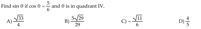 Use the fundamental identities to find the value of the trigonometric function.  <div style=padding-top: 35px> 