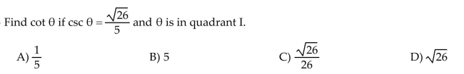Use the fundamental identities to find the value of the trigonometric function.  <div style=padding-top: 35px> 