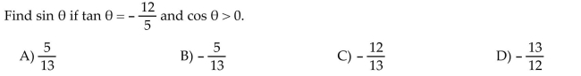 Use the fundamental identities to find the value of the trigonometric function.  <div style=padding-top: 35px> 