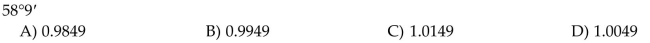 Convert the degree measure to radians, correct to four decimal places. Use 3.1416 for π.
