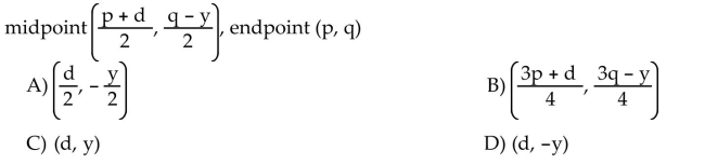 Find the coordinates of the other endpoint of the segment, given its midpoint and one endpoint.