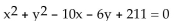 <strong>Decide whether or not the equation has a circle as its graph. If it does not, describe the graph. </strong> A) yes B) no; the graph is nonexistent C) no; the graph is the point (-5, -3) D) no; the graph is the point (5, 3)