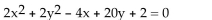 <strong>Decide whether or not the equation has a circle as its graph. If it does not, describe the graph. </strong> A) no; the graph is the point (-1, 5) B) yes C) no; the graph is nonexistent D) no; the graph is the point (1, -5)