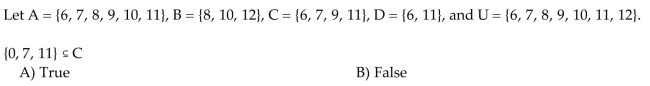 Tell whether the statement is true or false.