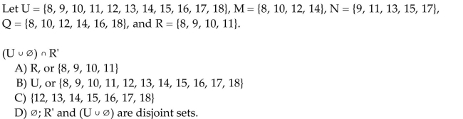 Use these sets to find the following. Identify any disjoint sets.