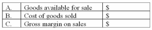 Taste Best Company uses the periodic inventory system.It has compiled the following information in order to prepare the financial statements at the end of 20B:     