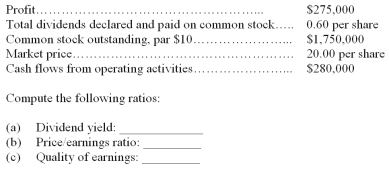 The following data were reported for Marcellan Company:   