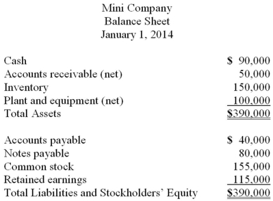 The Balance Sheet of Mini Company was as Follows Immediately Before | Quiz+