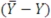 In regression analysis, error is defined as   .