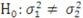 <strong>Two accounting professors decided to compare the variance of their grading procedures. To accomplish this, they each graded the same 10 exams, with the following results: What is the null hypothesis?</strong> A) B) C) D)