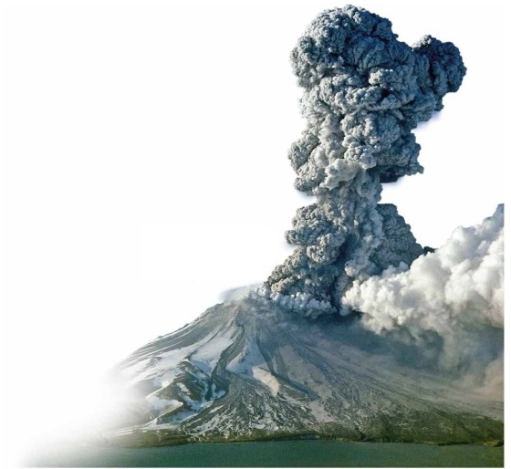   This is a photograph of Augustine volcano in Alaska. Judging by its shape, and the eruptive activity in the photo, what kind of volcano is it? A) shield volcano B) cinder cone C) composite volcano D) volcanic neck