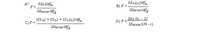 Which F test is used to test the significance of the overall effect?