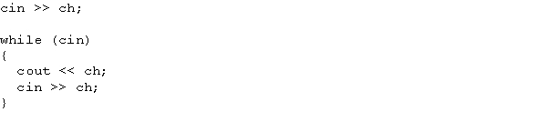 Consider the following code. (Assume that all variables are properly declared.)  This code is an example of a(n)  ____ while loop.   A)  sentinel-controlled B)  flag-controlled C)  EOF-controlled D)  counter-controlled