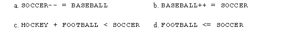 Consider the declaration: Enum sports {BASKETBALL, FOOTBALL, HOCKEY, BASEBALL, SOCCER}; Which of the following statements is true? 