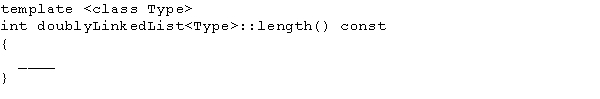 Consider the following code:The statement that provides the length of the linked list is ____.   A)  cout <<< count; B)  destroy() ; C)  return count; D)  return next;