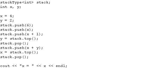 What is the output of the following code?   A)  x = 4 B)  x = 5 C)  x = 6 D)  x = 9