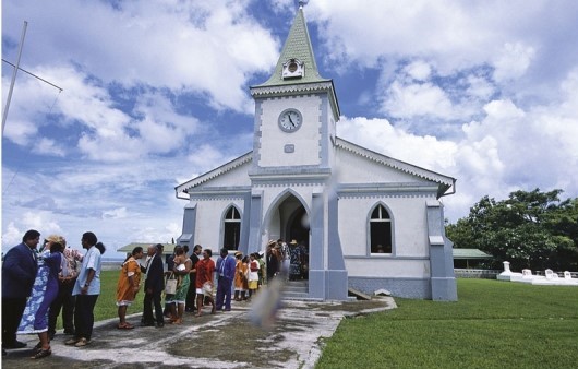A brief glance at the Protestant church buildings in the pictures shows that     A) they are probably more complex and ornate than other Christian churches. B) they are probably larger in size than other Christian churches. C) they are perhaps more simple and less ornate than other Christian churches. D) they are very colorful compared to other church structures.