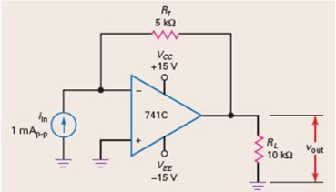 Which type of negative feedback amplifier is shown in Figure 17-9?   A)  voltage-controlled voltage source B)  transresistance amplifier C)  transconductance amplifier D)  current-controlled current source