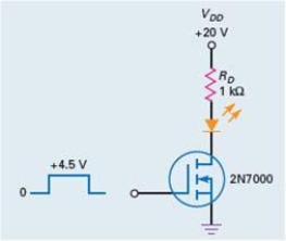 When the input voltage for the circuit shown in Figure 12-15 is +4.5,what is the output voltage?   A)  +20 V B)  +10 V C)  0 V D)  +4.5 V