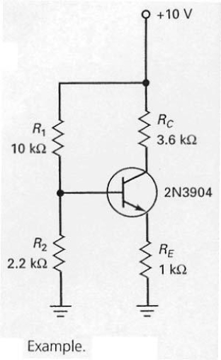 The emitter current in the circuit shown in Figure 7-12 can be calculated by dividing +10 V by 1 kW.   