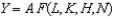 In the production function   , which symbol reflects the state of technology? A)  A B)  K C)  H D)  N