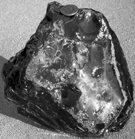 Which of the following is NOT a characteristic of obsidian?   A) It is composed of volcanic glass. B) It exhibits conchoidal fracture. C) It is typically felsic in composition. D) It cooled very slowly.