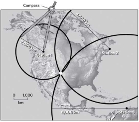 According to the image below, where was the epicenter of the earthquake?   A) New York B) Florida C) Kansas D) Canada