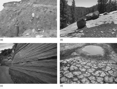 Which of the figures below shows glacial lake-bed deposits?   A) A B) B C) C D) D