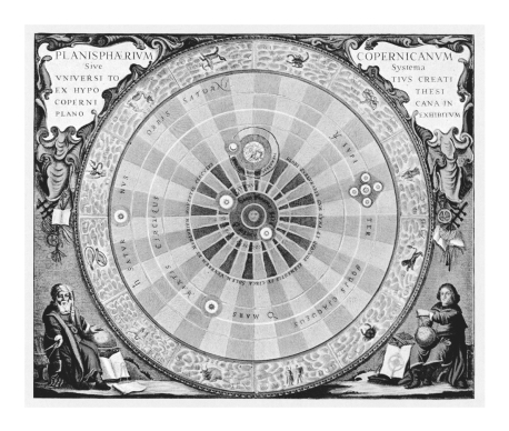 In the heliocentric model (shown below) ____________.   A) Earth orbits around the Sun B) the Sun orbits around Earth C) Earth is a stationary planet D) Mercury and Venus orbit around the Sun,but all other planets orbit around Earth