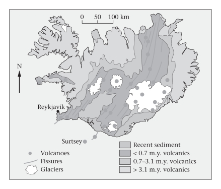 Iceland rises above the Atlantic Ocean as a result of ____________.   A) normal mid-ocean ridge activity B) a submarine hot spot located within the interior of a plate C) a submarine hot spot located along a mid-ocean ridge D) subduction of an oceanic plate underneath the continental Eurasian Plate