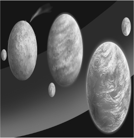 The figure below represents the final stages in Earth's formation,which was marked by all of the following EXCEPT ____________.   A)  atmosphere formation B)  rains creating the oceans C)  gases being added by passing comets D)  differentiation of the core and mantle