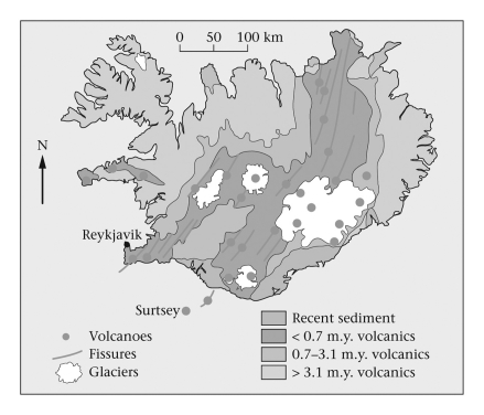 Iceland rises above the Atlantic Ocean as a result of ____________.   A)  normal mid-ocean ridge activity B)  a submarine hot spot located within the interior of a plate C)  a submarine hot spot located along a mid-ocean ridge D)  subduction of an oceanic plate underneath the continental Eurasian Plate