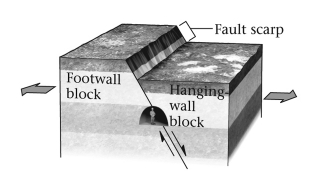 If,during an earthquake,a footwall slides upward relative to a hanging wall,the fault is termed ____________.   A)  normal B)  reverse C)  strike slip D)  thrust