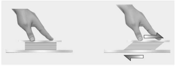 The figure below shows the application of ________.   A) tension B) pressure C) tensional stress D) shear stress