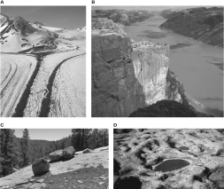 Which of the following images shows evidence of the rising of sea level? A) A B) B C) C D) D