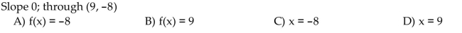 Write an equation of the line using function notation.