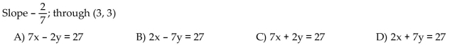 Find the equation of the line. Write the equation using standard notation.