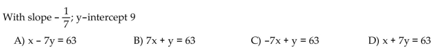 Find the equation of the line. Write the equation using standard notation.