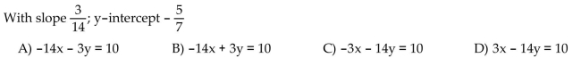 Find the equation of the line. Write the equation using standard notation.