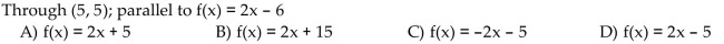 Find an equation of the line. Write the equation using function notation.