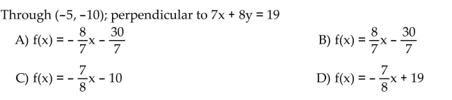 Find an equation of the line. Write the equation using function notation.