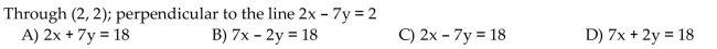 Find the equation of the line. Write the equation using standard notation.