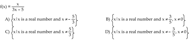 Find the domain of the rational expression.