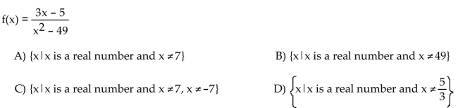 Find the domain of the rational expression.
