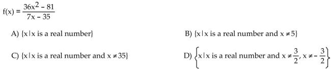 Find the domain of the rational expression.
