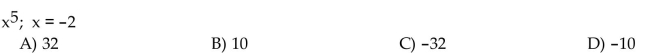 Evaluate the expression with the given replacement values.  <div style=padding-top: 35px> 